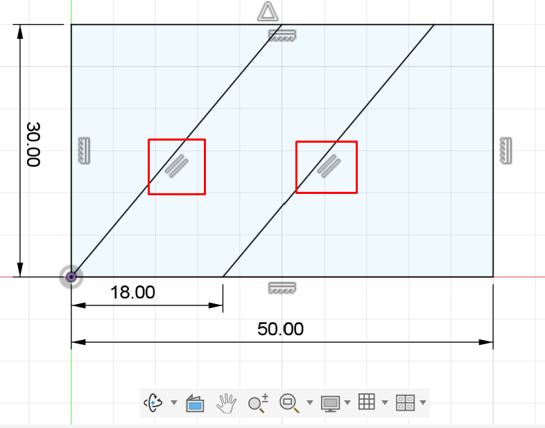 <p>Two lines parallel</p>