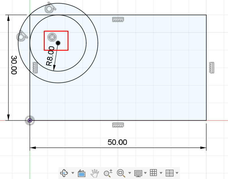 <p>A circle centered on another circle</p>