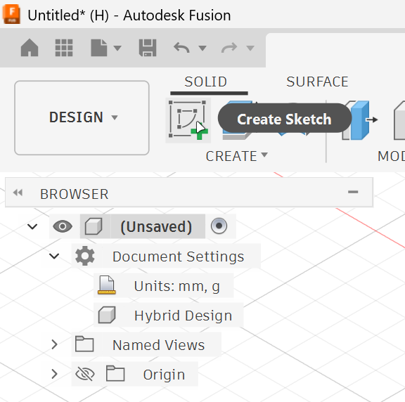 <p><strong>1.</strong> Click <strong>Create Sketch.</strong></p>
