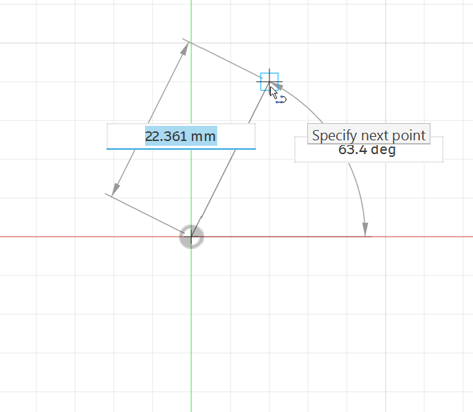<p><strong>1.</strong> Click to place the first point.</p>