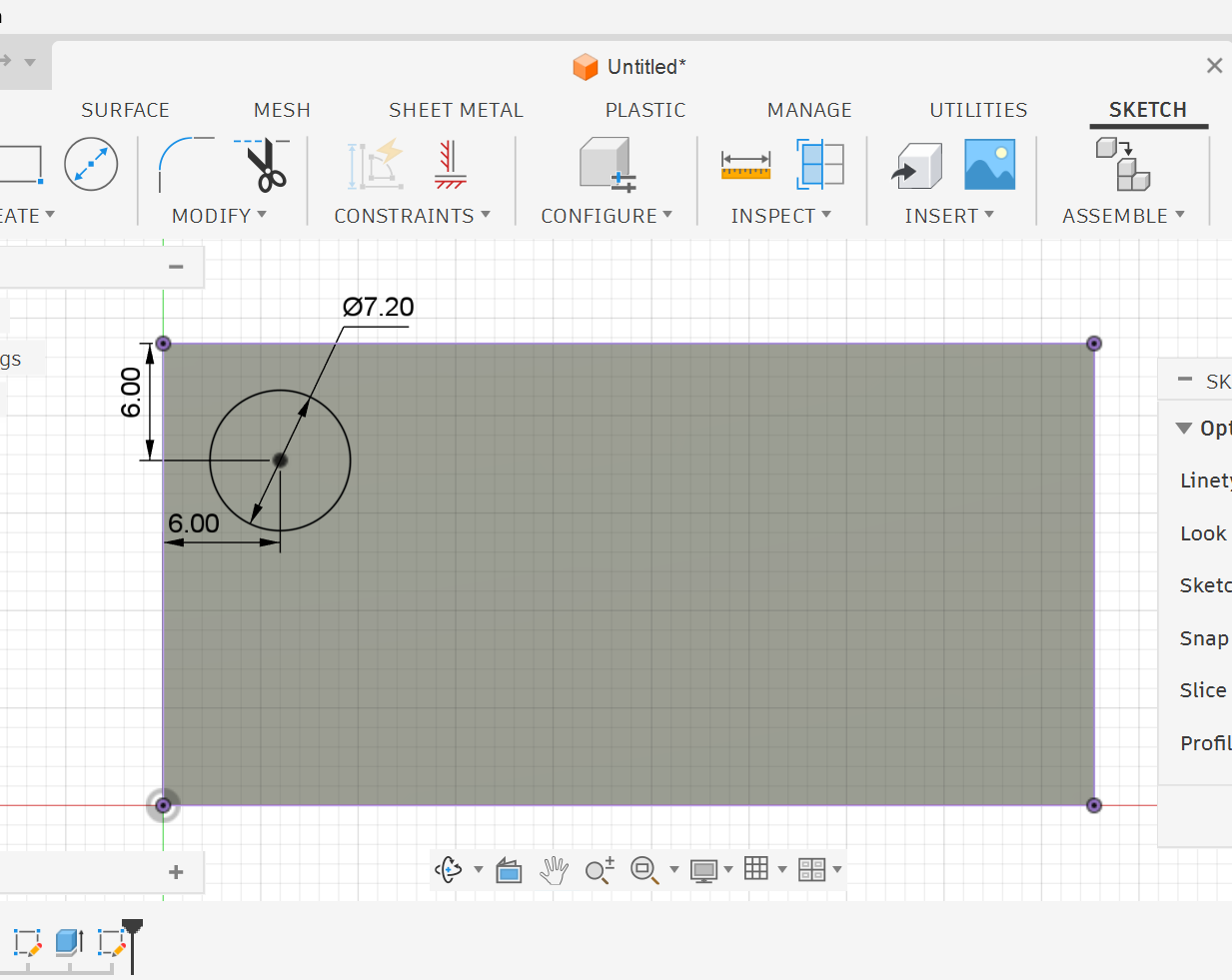 <p><strong>2.</strong> Draw one circle near one corner of the brick.</p>
