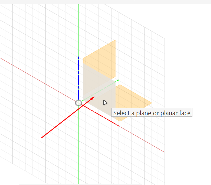 <p><strong>1.</strong> Select the <strong>Front</strong> plane.</p>