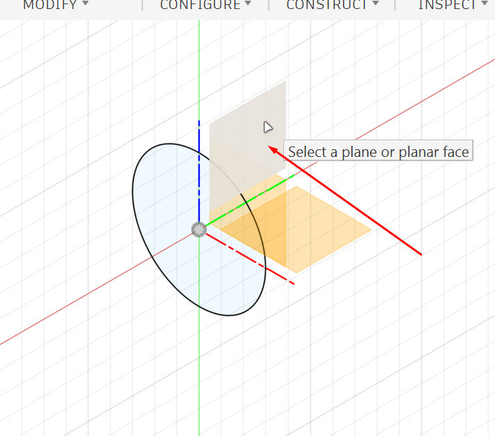 <p><strong>3.</strong> Select the <strong>Right</strong> plane.</p>