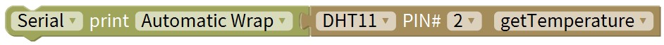 <p>Block-based Mixly program for DHT11</p>