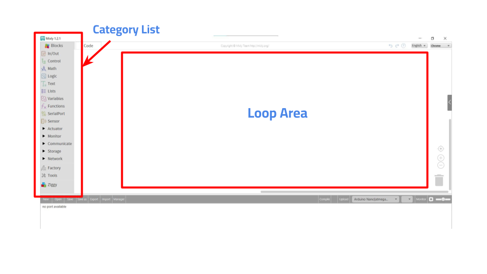 <p>Mixly Workspace</p>