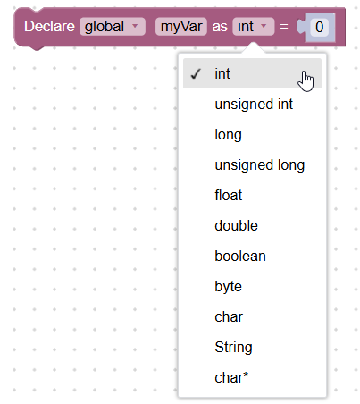 <p>Variables Category Panel</p>