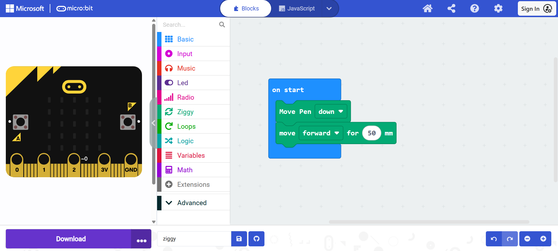 Draw a vertical line.