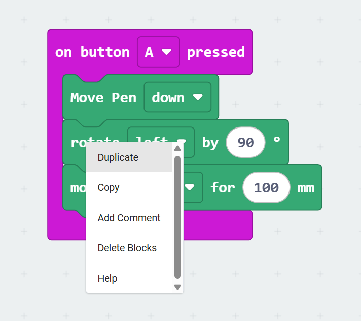 Use Duplicate to copy a block