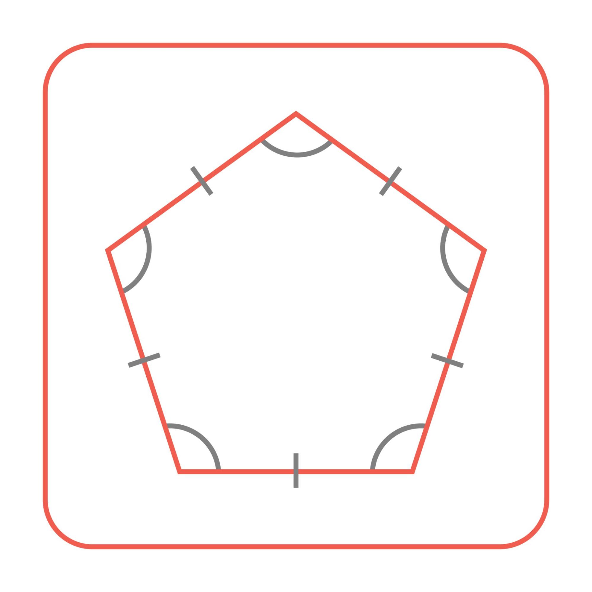 Regular Pentagon angles and sides
